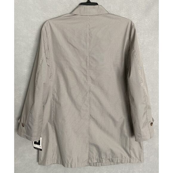 Lauren Ralph Lauren Men's 44R Raincoat Stanza Cream Brown Houndstooth NEW - Picture 5 of 11